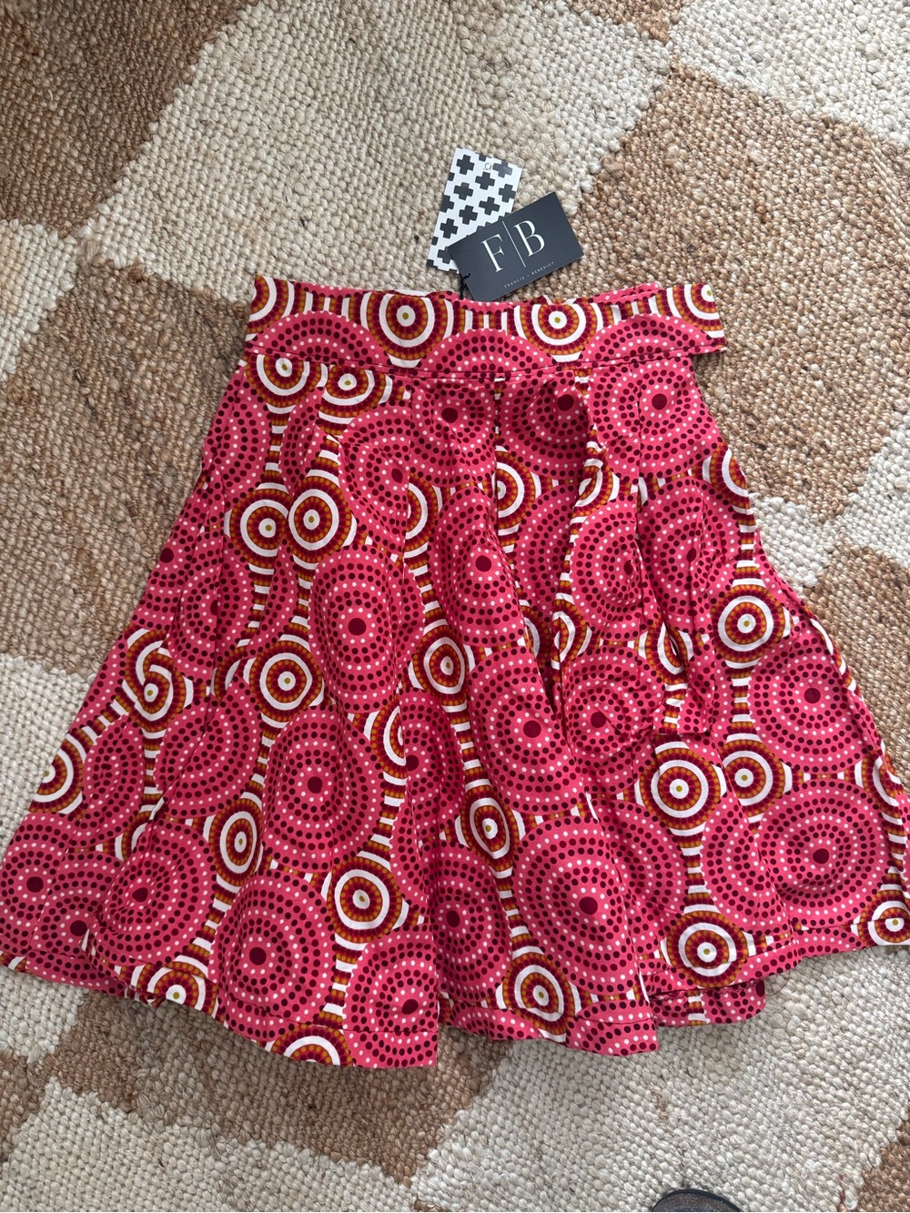 NWT Francis + Benedict Pink Patterned A-Line Skirt